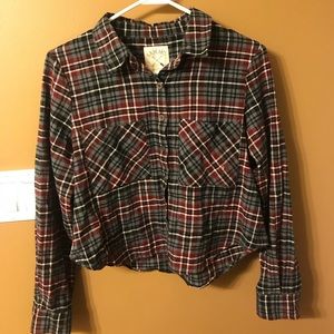 Flannel Crop Top